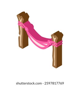 hammock slow living isometric icon vector. hammock slow living sign. isolated symbol illustration