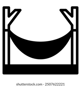 Hammock Summer holiday icon illustration