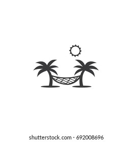 Hammock Summer Relaxing Vector Icon