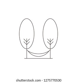 hammock tree icon line simple