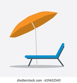 Hammock and umbrella icon, vector illustration design. Travel and holidays icons.