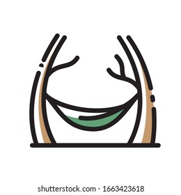 un gráfico vectorial de hamaca, bueno para icono, logotipo, ilustraciones, etc.