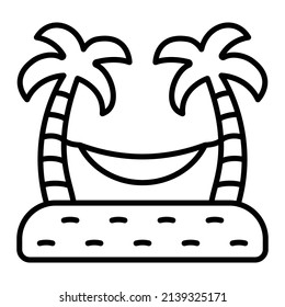 Hammock vector icon. Can be used for printing, mobile and web applications.