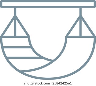 Hammock vector icon. Can be used for printing, mobile and web applications.