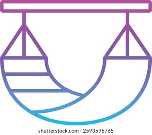 Hammock vector icon. Can be used for printing, mobile and web applications.