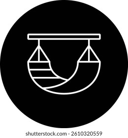 Hammock vector icon. Can be used for printing, mobile and web applications.