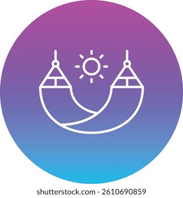 Hammock vector icon. Can be used for printing, mobile and web applications.