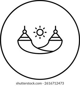 Hammock vector icon. Can be used for printing, mobile and web applications.
