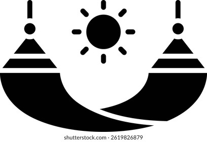 Hammock vector icon. Can be used for printing, mobile and web applications.