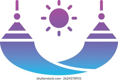 Hammock vector icon. Can be used for printing, mobile and web applications.