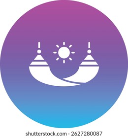 Hammock vector icon. Can be used for printing, mobile and web applications.