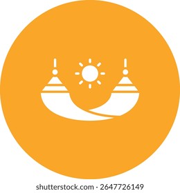 Hammock vector icon. Can be used for printing, mobile and web applications.