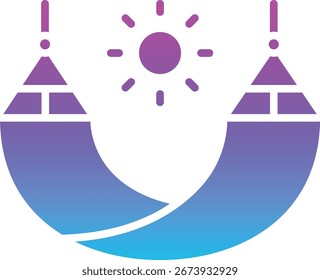 Icono del Vector de la hamaca. Se puede utilizar para aplicaciones de impresión, móviles y de Web.