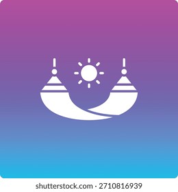 Icono del Vector de la hamaca. Se puede utilizar para aplicaciones de impresión, móviles y de Web.
