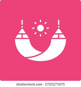 Icono del Vector de la hamaca. Se puede utilizar para aplicaciones de impresión, móviles y de Web.