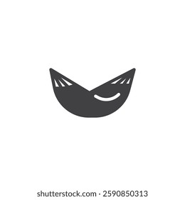 Hammock vector icon. filled flat sign for mobile concept and web design. Hammock glyph icon. Symbol, logo illustration. Vector graphics