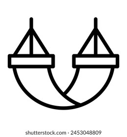 Hammock Vector Line Icon Design