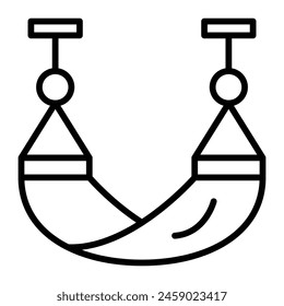 Hammock Vector Line Icon Design