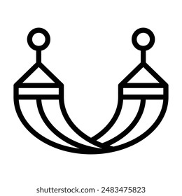 Hammock Vector Line Icon Design
