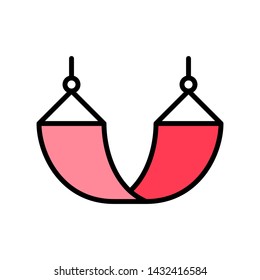 Hammock vector, Summer party related filled style icon