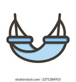 Hammock Vector Thick Line Filled Colors Icon For Personal And Commercial Use.

