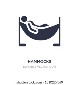 hammocks icon on white background. Simple element illustration from Holidays concept. hammocks icon symbol design.