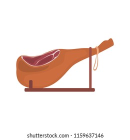 Hamon leg vector icon. Color flat design