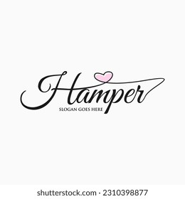 Hamper Font Script logo concept