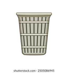 hamper laundry basket plastic cartoon. organizer container, durable lightweight, portable foldable hamper laundry basket plastic sign. isolated symbol vector illustration