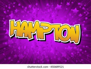 Hampton - Comic book style word.