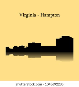 Hampton, Virginia ( city silhouette )