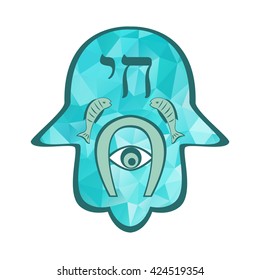 Hamsa hand - amulet, symbol of protection, web design, vector, eps 10