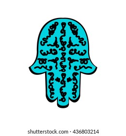 Hamsa hand - amulet, symbol of protection, web design, vector, eps 10