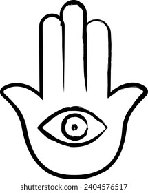 Hamsa hand drawn vector illustration
