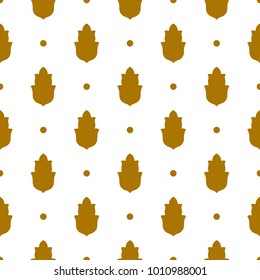 Hamsa Hand, Hand of Fatima Amulet Symbol of Protection Seamless Pattern Background