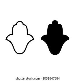 Hamsa Hand, Hand of Fatima Amulet Symbol of Protection Vector Icon