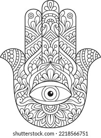 Hamsa Hand of Fatima illustration