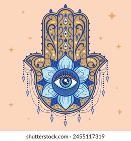 Hamsa Hand of Fatima Illustration