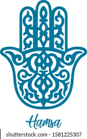 Hamsa, Hand Of Fatima, Vector Illustration