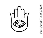 hamsa hand icon spirituality eye sign