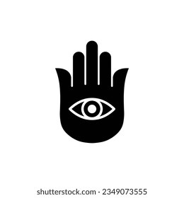 hamsa hand icon spirituality eye sign