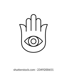 hamsa hand icon spirituality eye sign