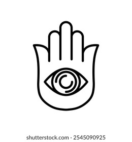 hamsa hand icon spirituality eye sign