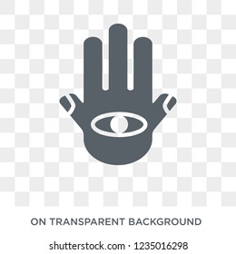 Hamsa Hand icon. Trendy flat vector Hamsa Hand icon on transparent background from Religion  collection. 