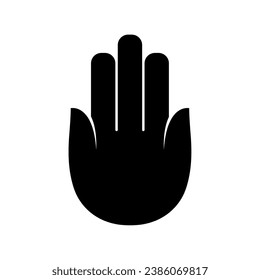 hamsa hand icon vector isolated