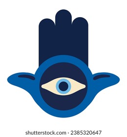 hamsa hand illustration vector isolated