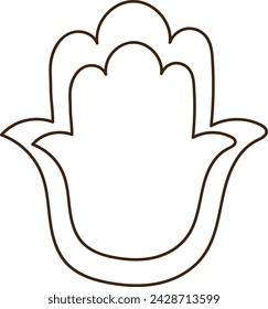 Hamsa Hand Symbol Doodle Vector Illustration