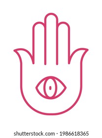hamsa hand symbol on background