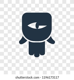 Hamsa Hand vector icon isolated on transparent background, Hamsa Hand transparency logo concept