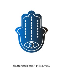 Hamsa hand vector illustration. Jewish Israeli symbol. Vector EPS 10.